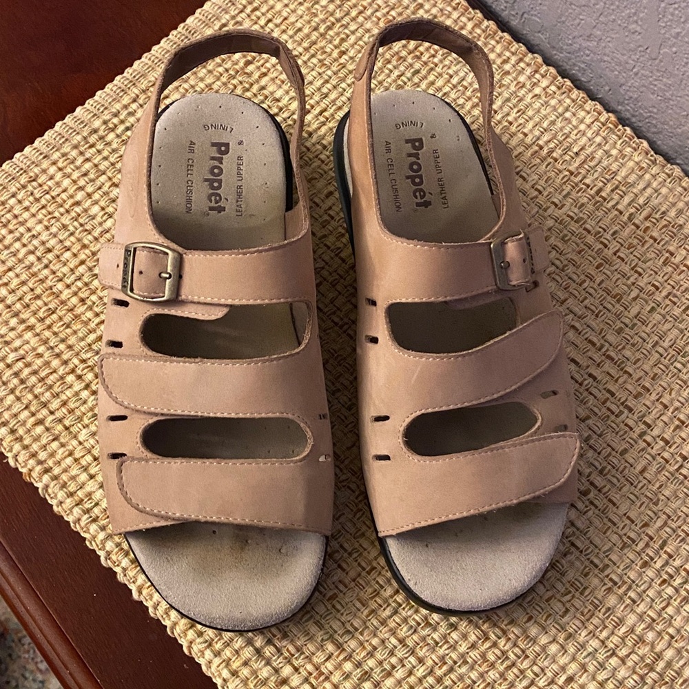 Propet Beige Open-Toe Sandals